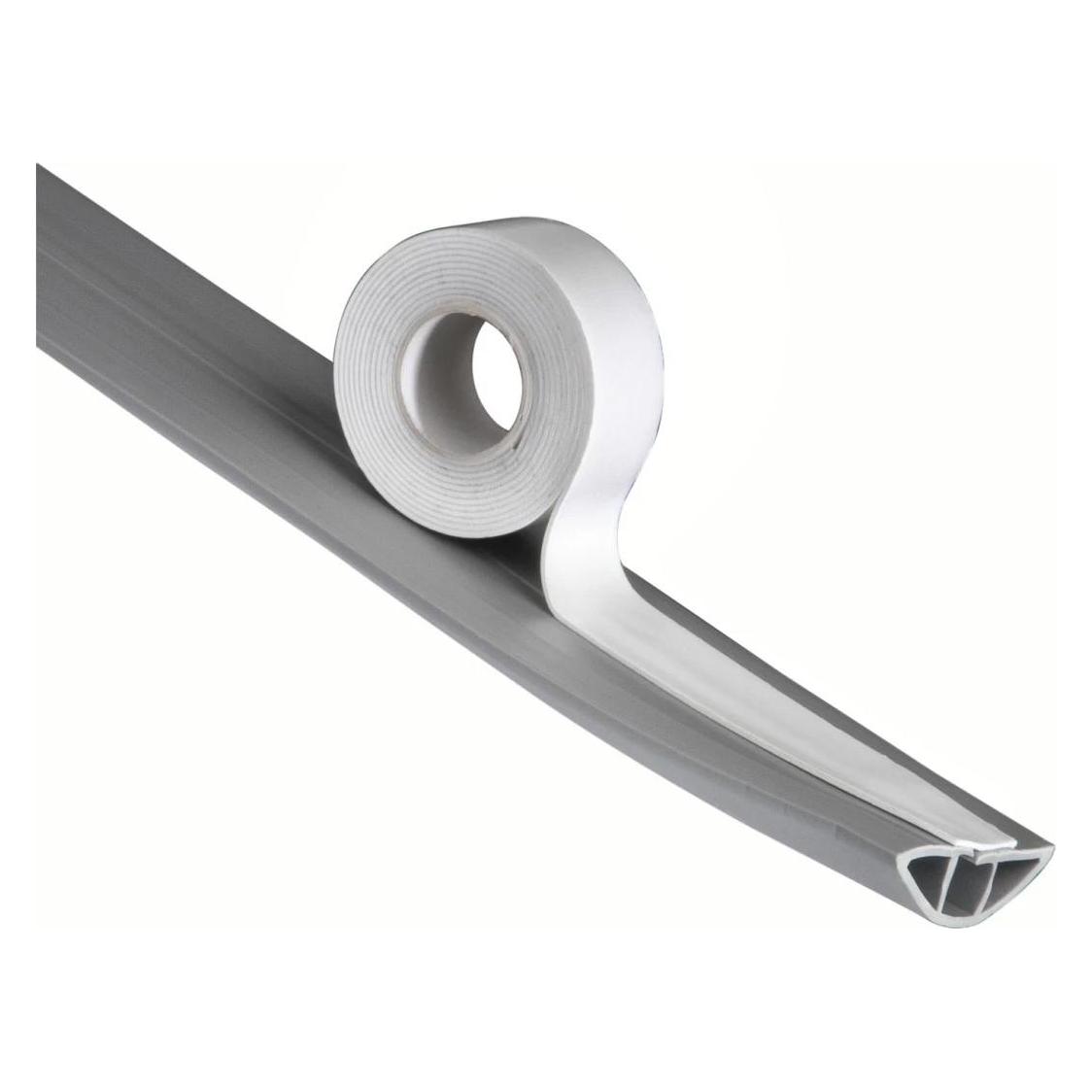 Hama Flexibler Kabelkanal, selbstklebend, halbrund, 180 x 3 x 1 cm, PVC, Grau (Kabelkanal, 180 cm) (00220982)