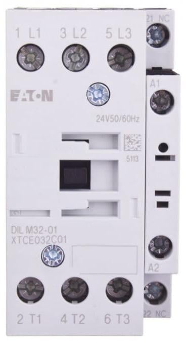 Eaton Contactor 3S DILM, 15kW, 32A, 24VAC, 1NO hulpprogramma