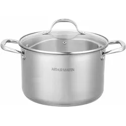 Arthur Martin Kochtopf mit Deckel AM0073 Ø 32 cm, Pfanne + Kochtopf, Silber