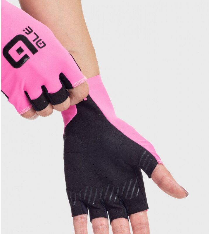 ALE' Guanti estivi ciclismo  VELOCISSIMO rosa fluo-nero 2024
