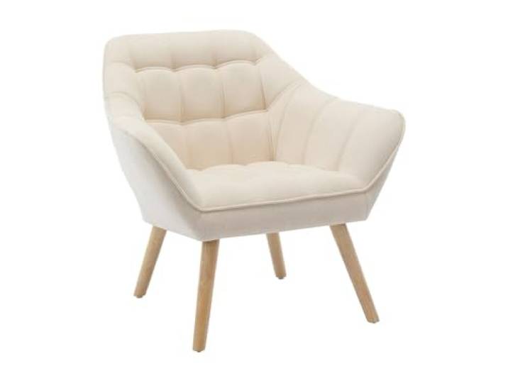 Vente-unique - Sessel mit gerader Rückenlehne 1 Person Caserta - Stoff Holzgestell Gepolsterter Effekt