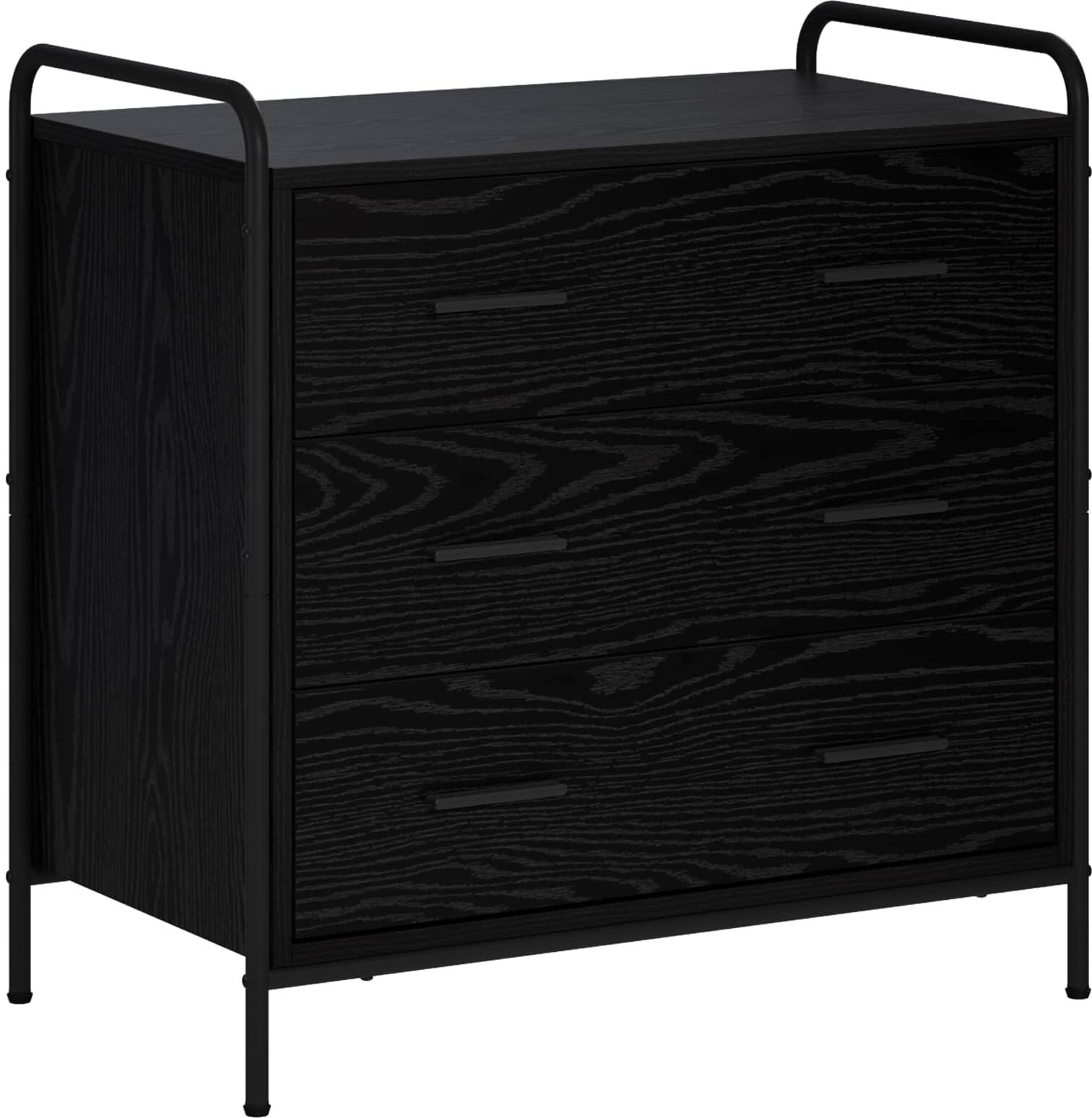 vidaXL Armoire à tiroirs Chêne noir 70 x 39,5 x 71 cm