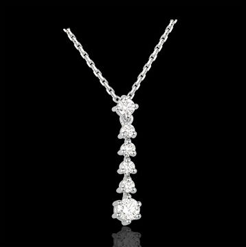 Edenly Collier Flocken in WeiÃŸgold