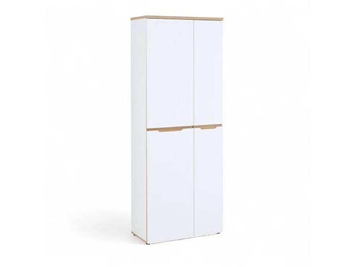 Memphis Aktenschrank Büroschrank Weiß Artisan Eiche 75 x 197 x 38 cm
