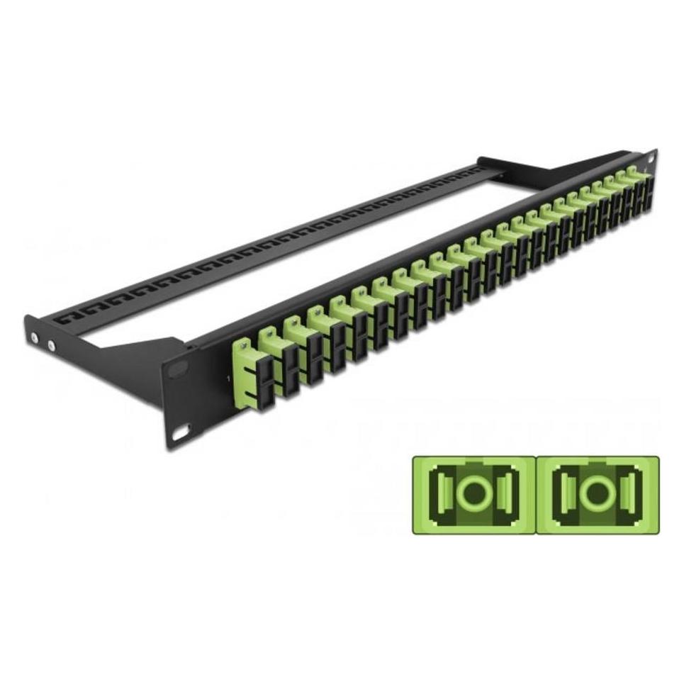 Delock 19? LWL Patchpanel 24 Port SC Duplex lindgrün (43397)