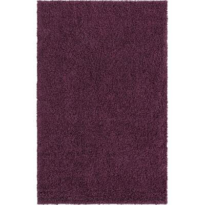 Hochflor-Teppich "Shaggy Shag, LAGERRÄUMUNG", lila (aubergine, lila), B:152cm H:38mm L:244cm, Polypropylen (PP), MYFLAIR MÖBEL & ACCESSOIRES, Teppiche, gewebt, Uni Farben, ideal im Wohnzimmer & Schlafzimmer