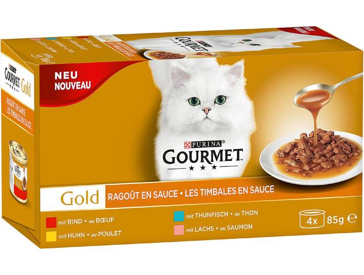 Gourmet Gold Katzenfutter in Sauce Delight Huhn 4x85g