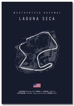 Inspire Essentials F1 Circuit Track Wall Art Canvas Motorsport Racing Poster 2 15.75 X 23.62 Inches