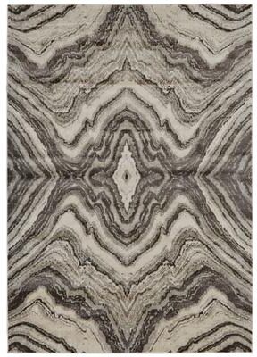 Grand Bazaar Alessandria Geode Print Rug, Gray/Silver, Area Rug