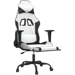 vidaXL Gaburas (Mit Fussablage), Gaming Stuhl, Weiss