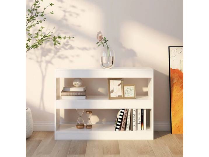 Cabinet de Livre SOLOMOON CHIC Bibliothèque Polyvalente - Pour enfant/adulte - Blanc 100x30x72 cm BB1864