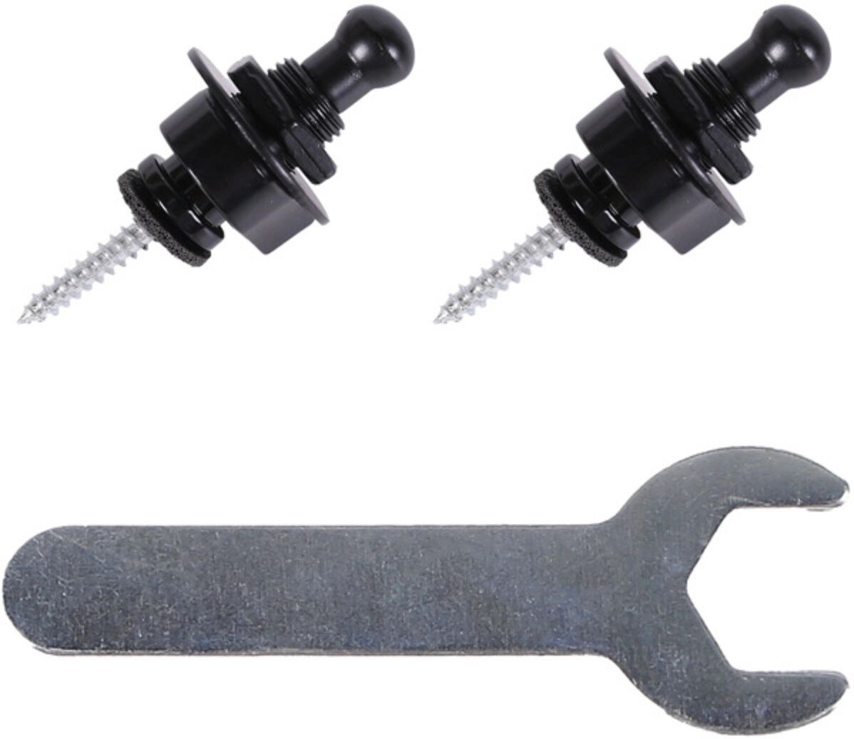INF Ensemble de verrous de sangle pour guitares acoustiques, guitares électriques et basses - verrous à libération rapide en Le noir