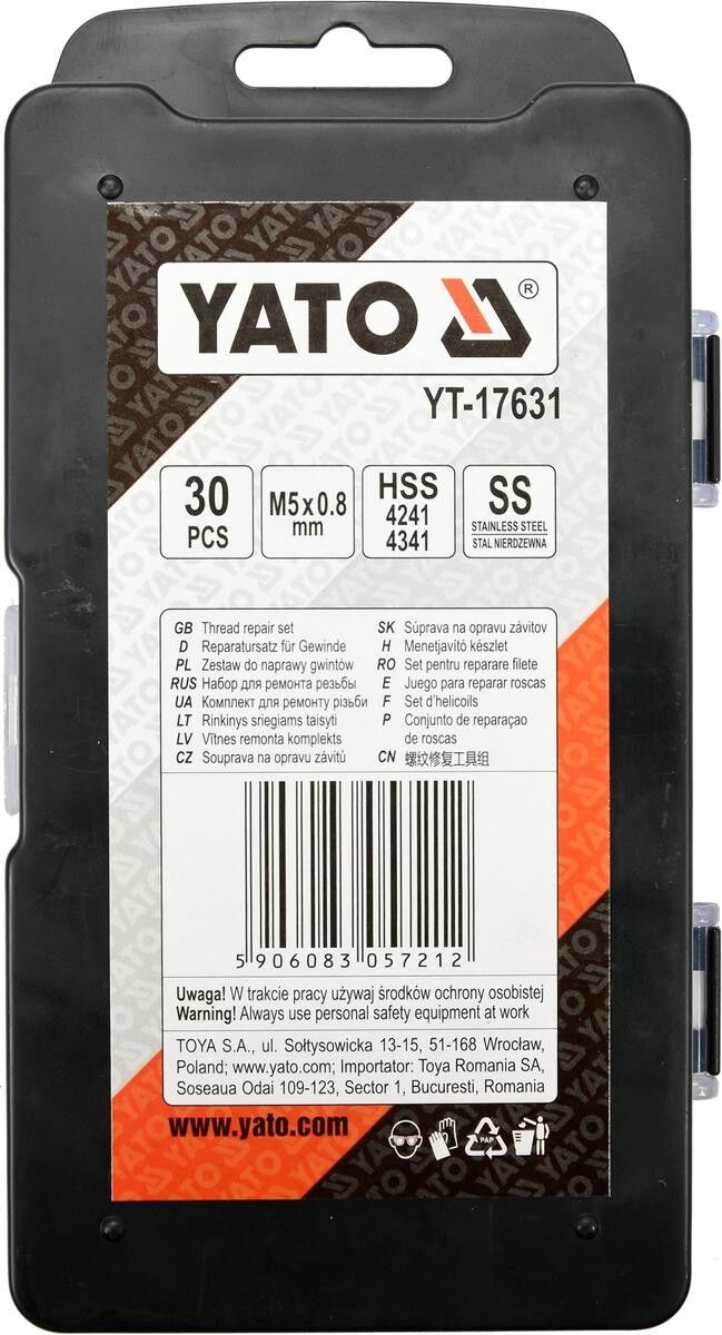 YATO YT-17631 Assortment, thread repair