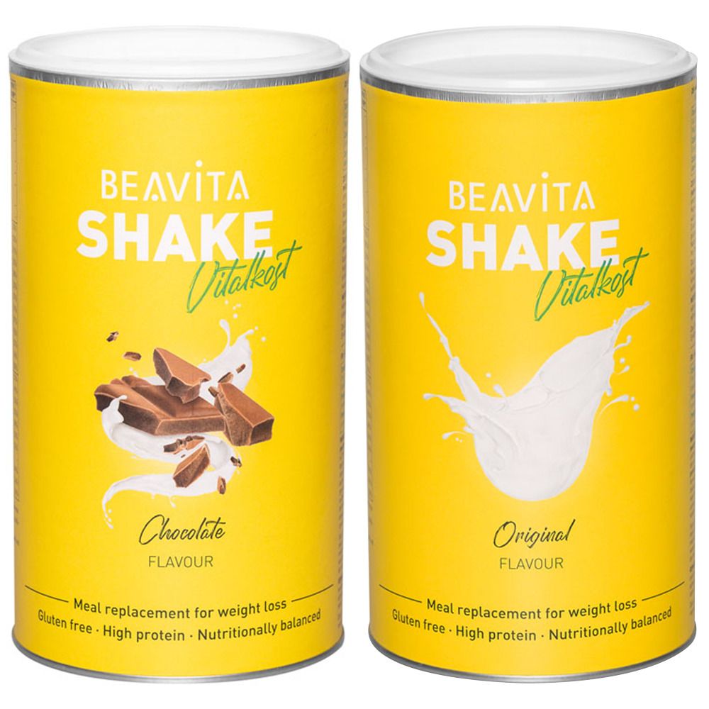 Binikifigur-Set Beavita Schokolade + Vanille 2x500 g Pulver