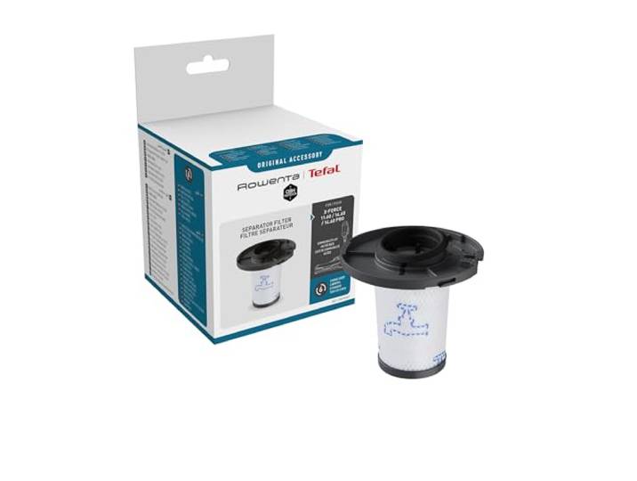 Rowenta ZR009007 Filter für X-Force Flex 14.60 / 15.60 Akku-Staubsauger waschbar Weiß/Grau