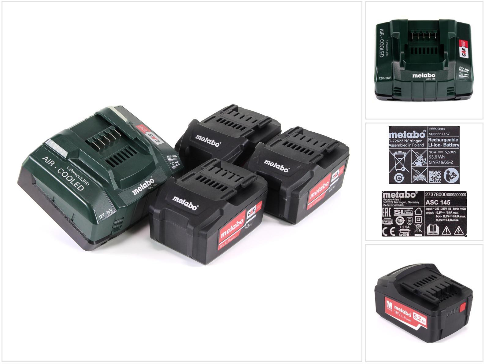Metabo Basisset 18V met 5.2 Ah accu