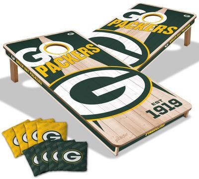 Skip's Garage Green Bay Packers NFL 2x4 Cornhole Board Set