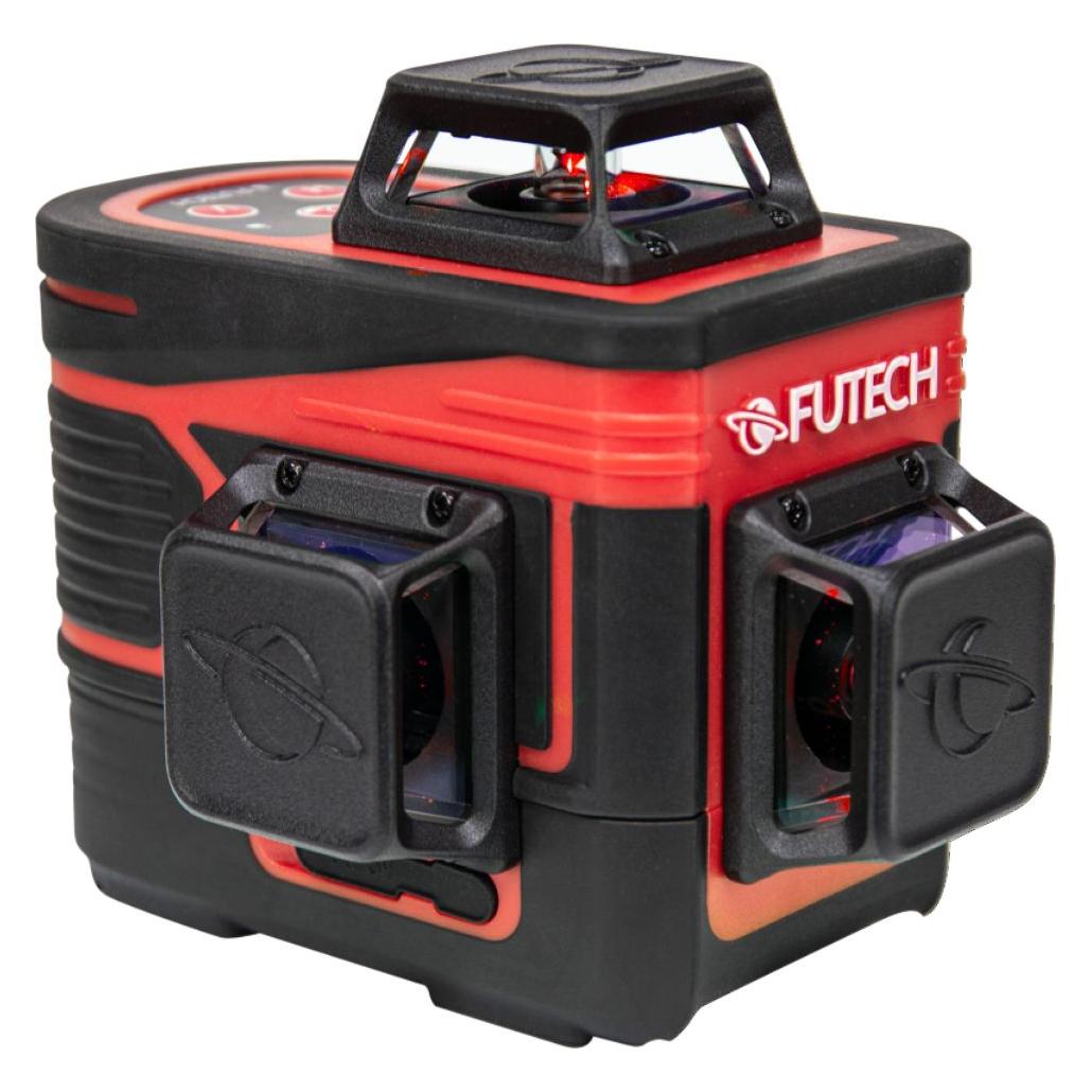 Futech MC3D Multicross 3D Compact kruislijnlaser in koffer - rood - 2x 120m - 3 lijnen (Kreuzlinienlaser) (46386738)