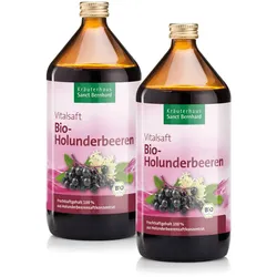 Bio-Holunderbeeren-Vitalsaft 2 x 500 ml - 1 Liter