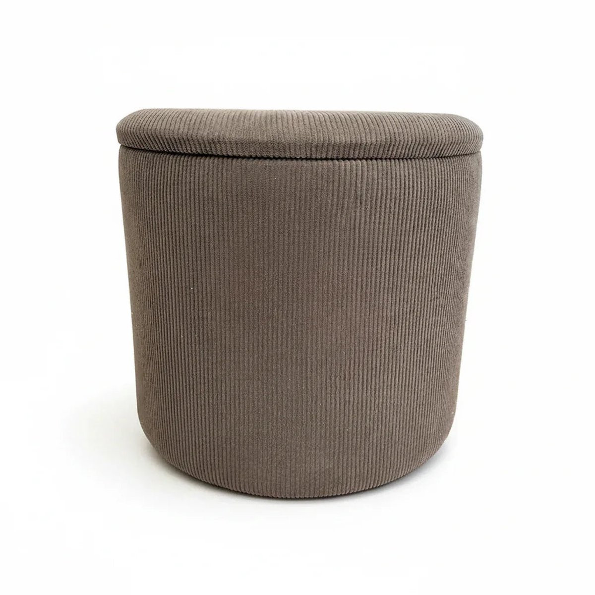 House of Nature Opberg poef Arth bruin corduroy diameter: 37 cm