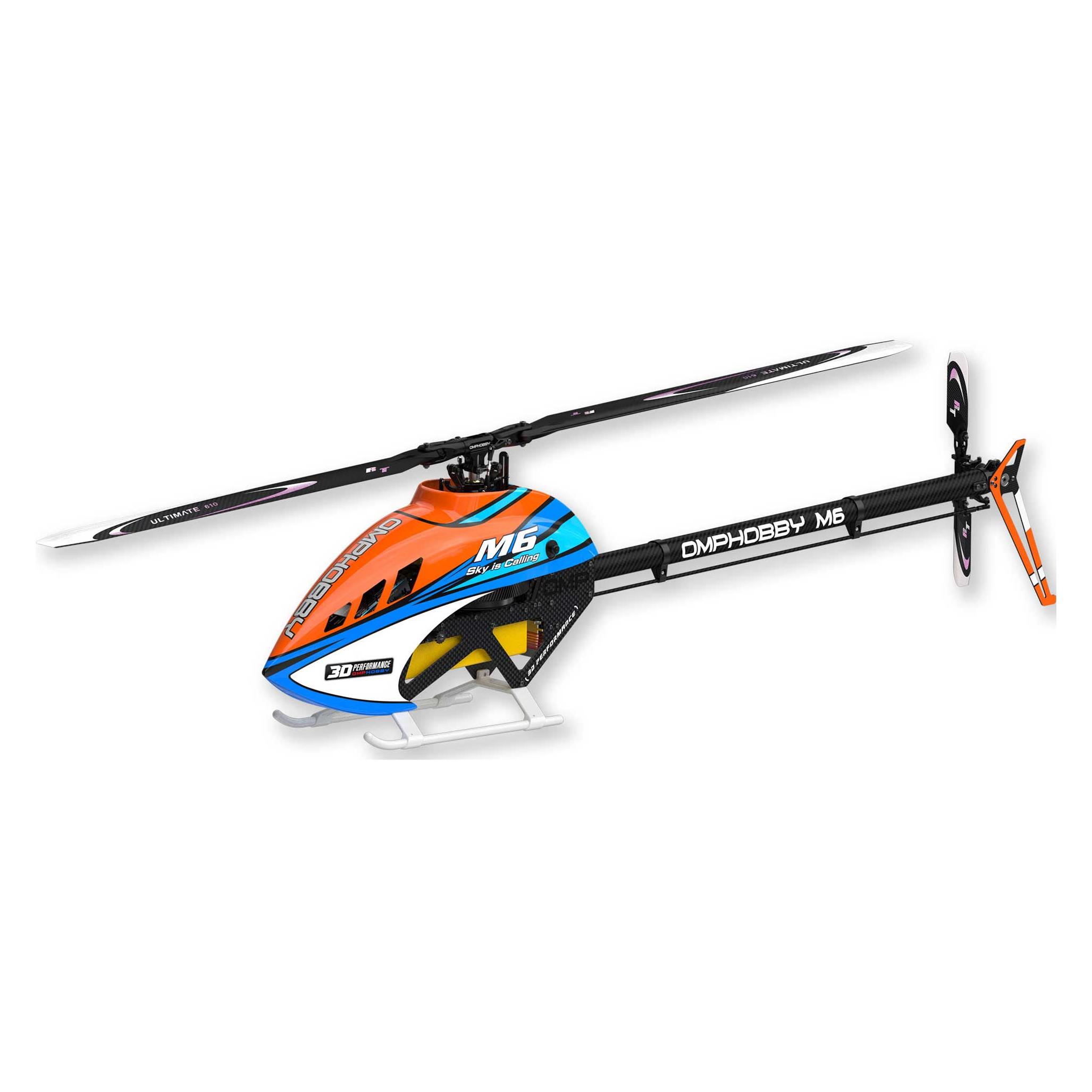 OMP Hobby Helikopter M6 Cosmic-Orange Bausatz und Rotorblätter (OSHM605O)