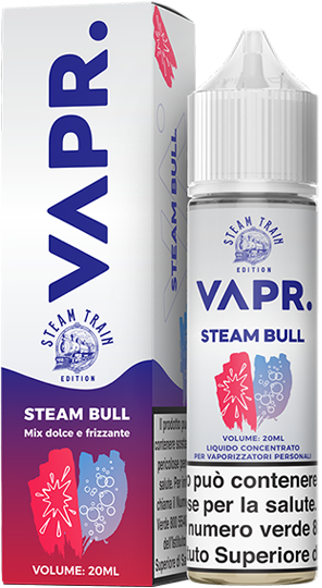 VAPR. Steam Bull Steam Train Liquido Shot 20ml Energy Drink Ghiaccio