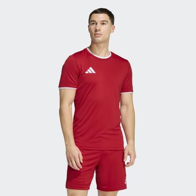 Fußballtrikot ADIDAS PERFORMANCE "ENTRADA26 TRIKOT", Herren, Gr. XXL, rot (team power rot 2, weiß), Obermaterial: 100% Polyester, Rundhals, Trikots Fußballtrikot