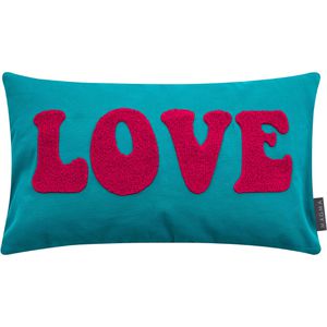Magma-Heimtex Kissenbezug Jolly 20992004, blau, aus Baumwolle, mit Love Schriftzug, 30x50 cm