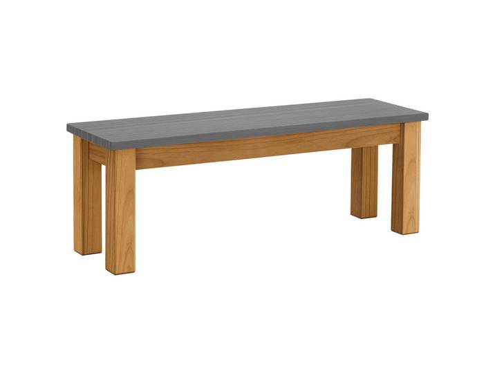 Boxxx Sitzbank, Grau, Laugenfarbig, Holz, Kiefer, massiv, 2-Sitzer, 130x46x40 cm, Holzmöbel, Sitzgelegenheiten Holz, Holzbänke
