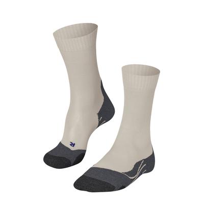 Wandersocken FALKE "TK2 Explore Cool", Damen, Gr. 37-38, Sockengröße, beige (4200, natural), Materialmix, unifarben, Socken