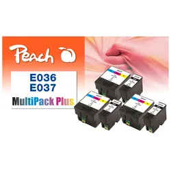 Peach Spar Pack Plus Tintenpatronen kompatibel zu Epson T036, T037