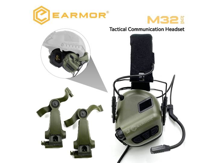 Nouveau casque de Communication tactique EARMOR M32 SE casque antibruit de tir électronique casque Anti-bruit et adaptateur de casque ARC M16A