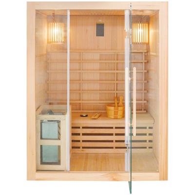 Sauna SANOTECHNIK "RIGA", beige (natur), Saunaofen, 4,5 kW, Saunen, für 3 Personen