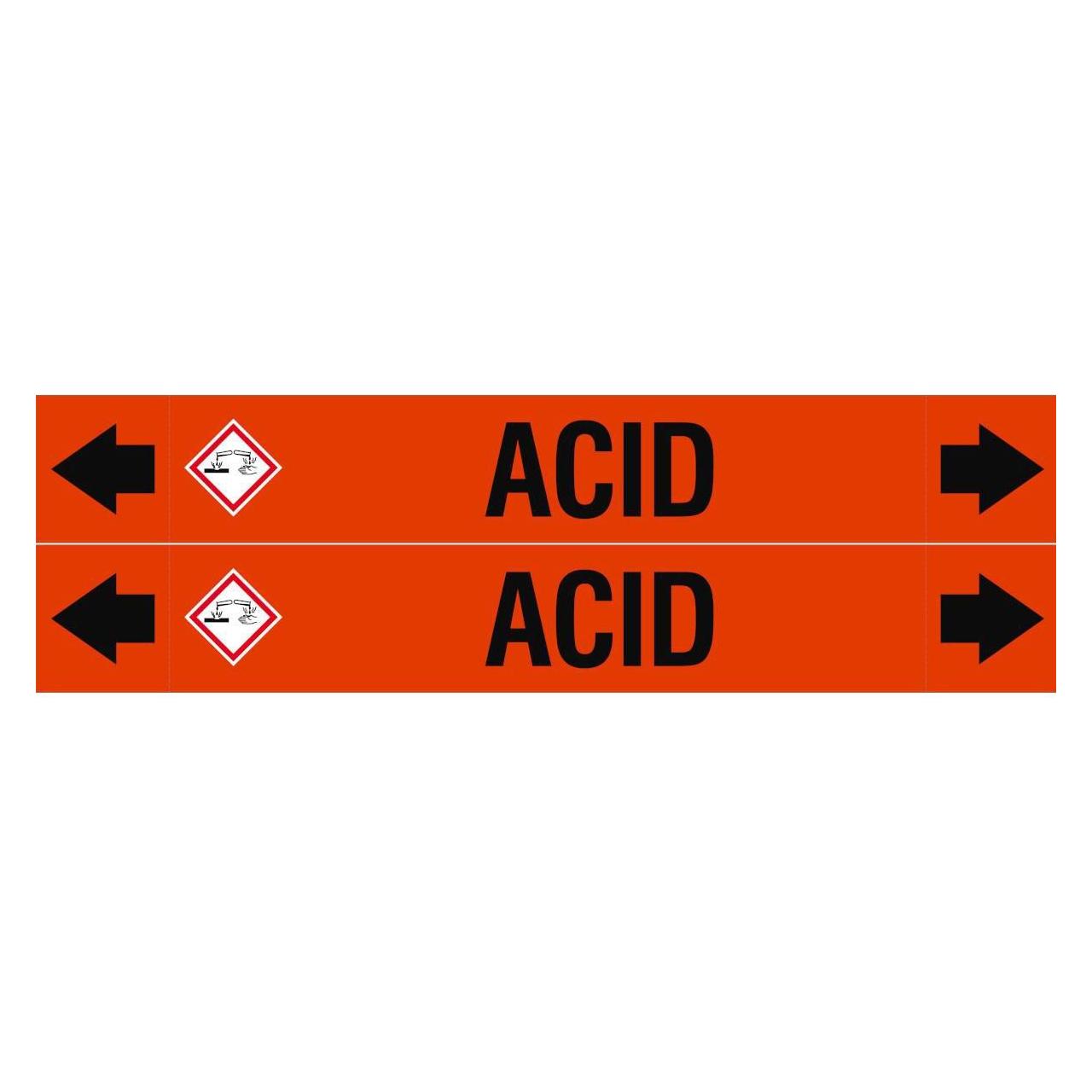 Brady ASME - Rohrmarkierer - Acid (ASMEPM-50X345MM-ACID)