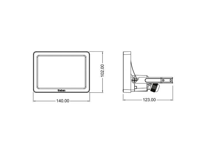 Theben LED-Außenwandstrahler theLeda B10 dual, schwarz, IP65, schwarz, Aluminium, LED Außenleuchte