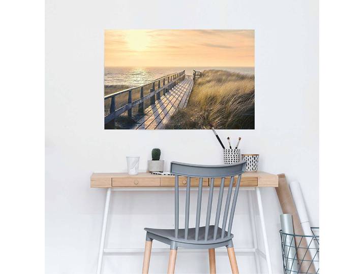 Poster Chemin de la plage Papier Beige 61 x 92 x 0cm