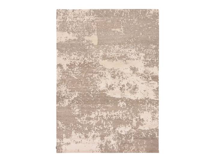 moderner Orientteppich Zema, Edition, beige, Schurwolle/Leinen/Seide