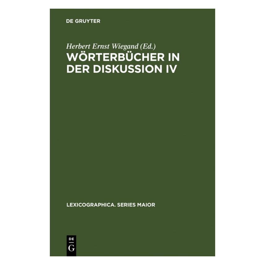 De Gruyter Wörterbücher in der Diskussion IV (Deutsch, Hardcover) (67825705)