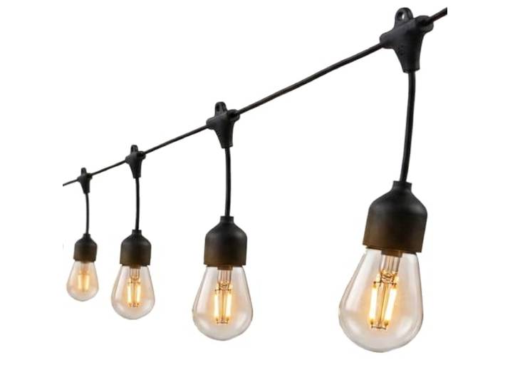 Guirlande lumineuse solaire 10 ampoules à filament vintage LED blanc chaud MAFY SOLAR 6.50m
