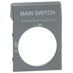 ABB OPG2EN1 Textschild grau f. OH2_ Griffe Aufdruck Main Switch 1SCA022400R2310