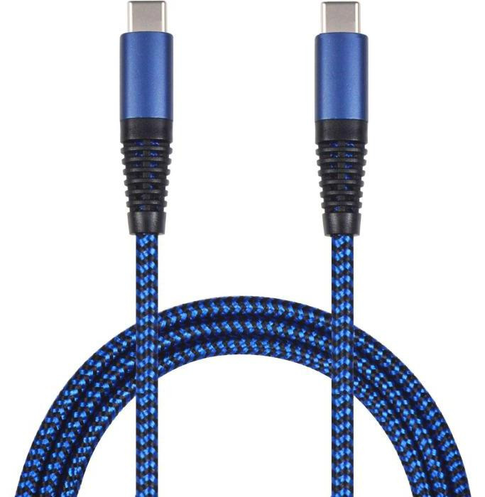 2GO 797194 USB Type-C naar USB Type-C ladekabel - blau - 100 cm