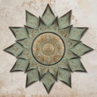 Regal Art & Gift - Drop Ship Patina Blossom Wall Sculpture Sage , Sage