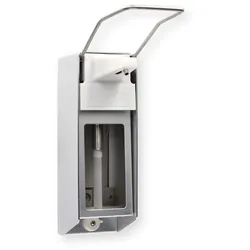 Medi-Inn Wandspender Aluminium, langer Armhebel, mit Verschlussblende, für 500 ml Euroflaschen 1 Stück