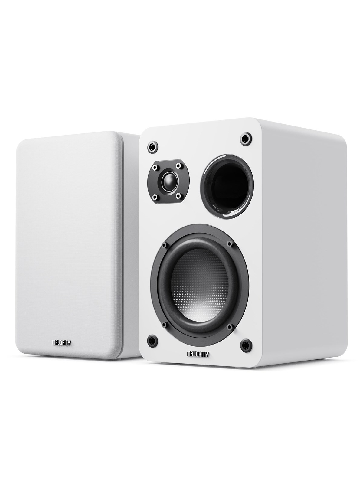 Majority D70X Passive Bookshelf Speakers - White