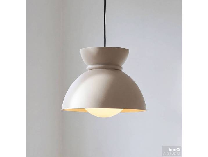 Pendelleuchte QUORA 21 x 150 x 21cm Beige/Beige Opalglas / Eisen, pulverbeschichtet G9