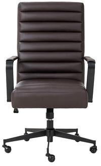 HULALA HOME Martha Modern Industrial Style Faux Leather Office Chair