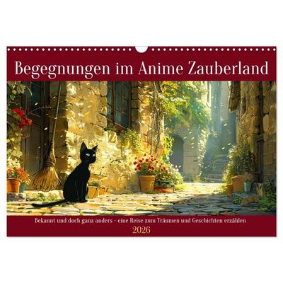 Begegnungen im Anime Zauberland (Wandkalender 2026 DIN A3 quer), CALVENDO Monatskalender