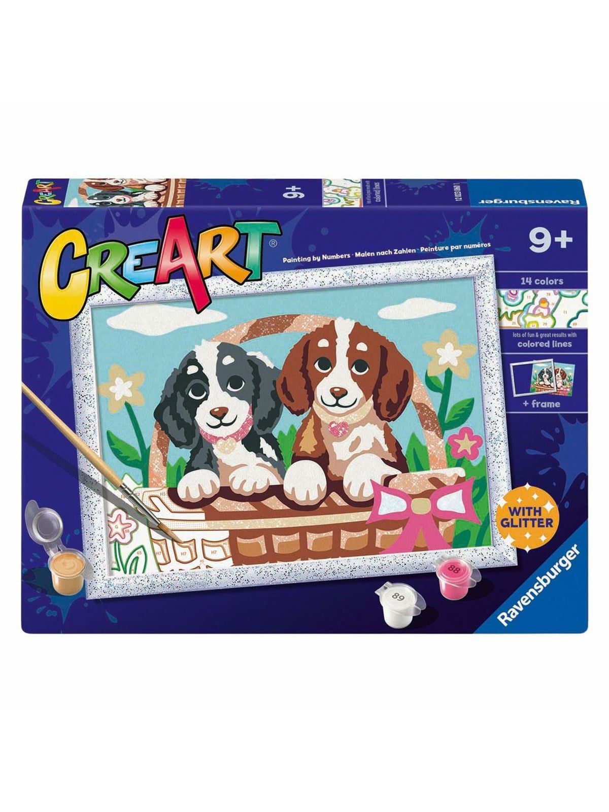 Ravensburger CreArt Paint by Numbers - Dogs in a Basket