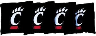 Skip's Garage Cincinnati Bearcats Black Cornhole Bags