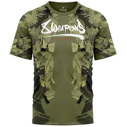 8Weapons, Herren, Sportshirt, 8 WEAPONS Functional T-Shirt, Hit 2.0, olive-black, S (S), Grün